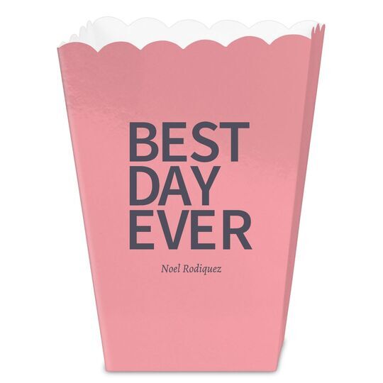 Bold Best Day Ever Mini Popcorn Boxes